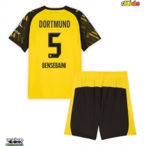 Borussia Dortmund Ramy Bensebaini #5 Replica Home Minikit 2025-26 Short Sleeve (+ pants)